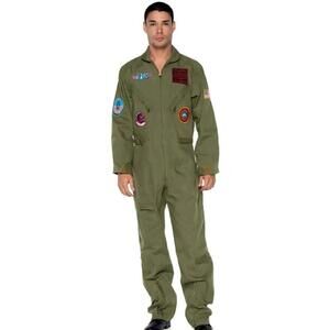 Top Gun Flight Suit Adult Costume S/M Maverick Goose Tom Cruise Leg Avenue #00